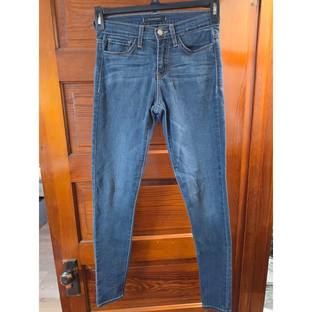 Flying Monkey Women's Jeans Size 25 Skinny Medium Wash Denim Made in USA